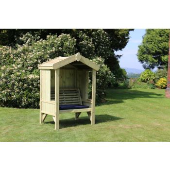 Cottage Arbour - Seats 2, Wooden Garden Bench - L90 x W135 x H190 cm - Minimal Assembly Required