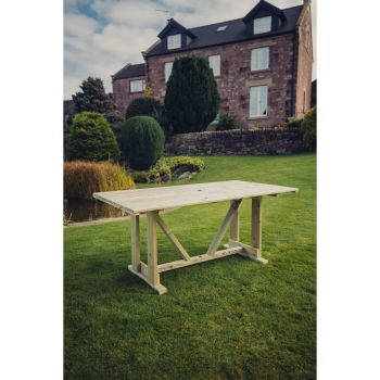 Clover Table - Pressure Treated Timber - L179.5 x W92 x H78 cm - Partially Assembled