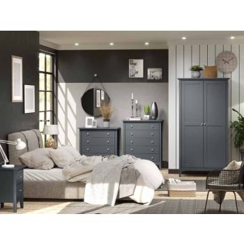 2 Door Wardrobe - MDF - 94.5 x 52 x 182 cm - Blue