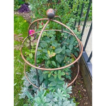 Chelsea Range (Small) Cloche Plant Support - L49.5 x W49.5 x H69.6 cm - Bare Metal/Ready to Rust