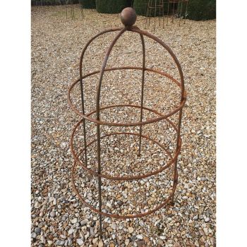 Chelsea Range (Large) Cloche Plant Support - L54.6 x W54.6 x H95.3 cm - Bare Metal/Ready to Rust