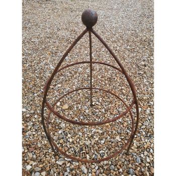 Chelsea Range Gothic Cloche Plant Support - L30.8 x W30.8 x H78.7 cm - Bare Metal/Ready to Rust