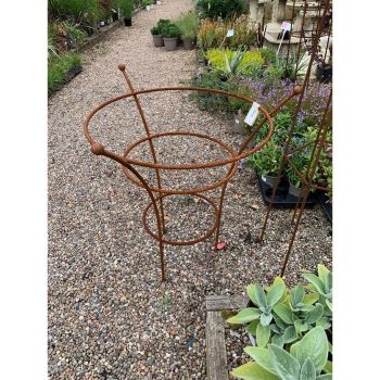 Chelsea Range (Large) Peony Plant Support - L54.6 x W54.6 x H71.1 cm - Bare Metal/Ready to Rust