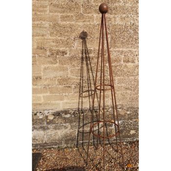 Chelsea Range 5 Feet Hampton Obelisk - L43.2 x W43.2 x H160 cm - Bare Metal/Ready to Rust