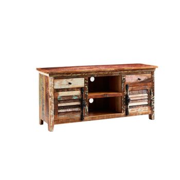 Coastal Large TV Media Credenza - Wood - L40 x W150 x H70 cm
