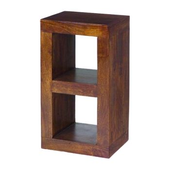 Dakota 2 Hole Display Unit - Mango Wood - L35 x W44 x H81 cm - Dark Finish