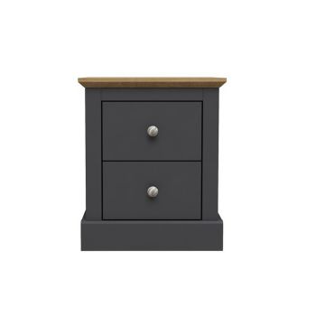 Devon Bedside Cabinet - Particle Board - L39.5 x W45.9 x H55.2 cm - Charcoal