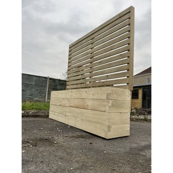 Suffolk Planter and Trellis - Wood - L150 x W40 x H150 cm