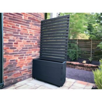 Suffolk Planter and Trellis - (Painted Wooden Planter - Choice of Colours Available) - L210 x W40 x H150 cm