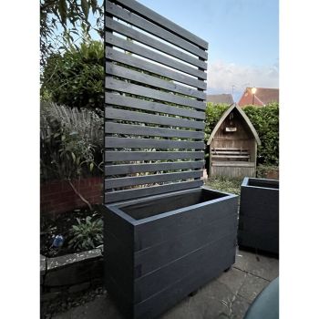 Suffolk Planter and Trellis (Pack of 2) - (Painted Wooden Planter - Choice of Colours Available) - L90 x W40 x H120 cm