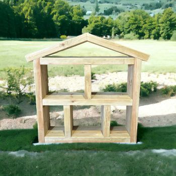 Outdoor Play Dolls House - Wood - L85 x W80 x H15 cm