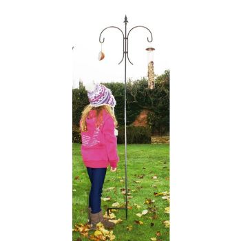 Double Bird Crook Bare Metal/Ready to Rust - Steel - L62.5 x W62.5 x H221 cm