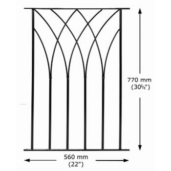 Bali Decking Fence Panels - Solid Steel - FIts Gap of 560 mm x 770 mm High - Electro Galvanised/Greyish Silver Powder Coated