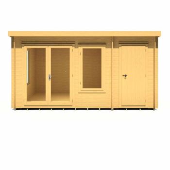 Elm 10 x 14 Feet Log Cabin in 19 mm Logs - L419 x W299 x H225 cm