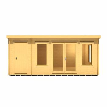 Elm 10 x 17 Feet Log Cabin in 19 mm Logs - L509 x W299 x H225.2 cm