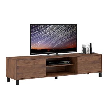 1.6m TV Cabinet - MFC - L40 x W160 x H38 cm - Dark Oak