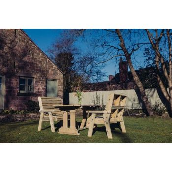 Ergo Table Bench Set - Sits 6 - L250 x W290 x H105 cm - Minimal Assembly Required - Set of Waterproof Cushions Included