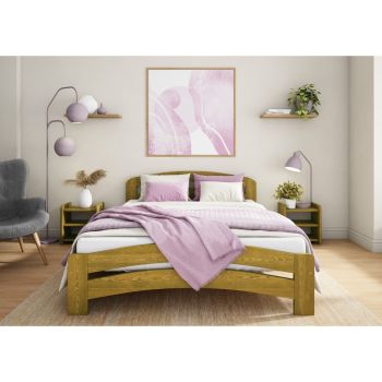 Dala Bed Frame 6 Feet - Wood - L207 x W188 x H80 cm - Botany