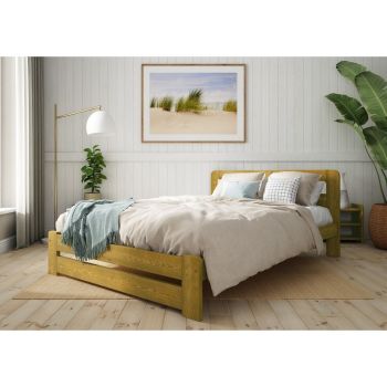 Aurora Bed Frame 4 Feet 6 Inch - Wood - L197 x W146 x H80 cm - Botany