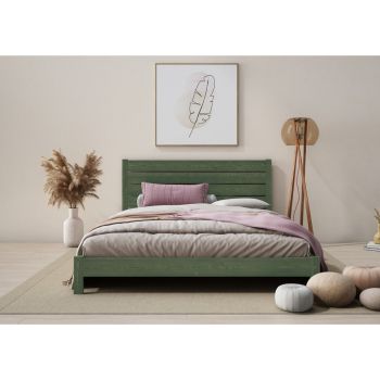 Shibui Bed Frame 3 Feet - Wood - L197 x W98 x H90 cm - Midnight Green