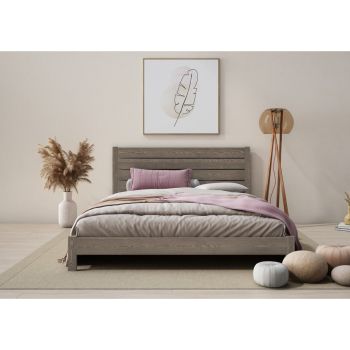 Shibui Bed Frame 4 Feet - Wood - L197 x W128 x H90 cm - Space Grey
