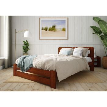 Aurora Bed Frame 5 Feet - Wood - L207 x W161 x H80 cm - Bear