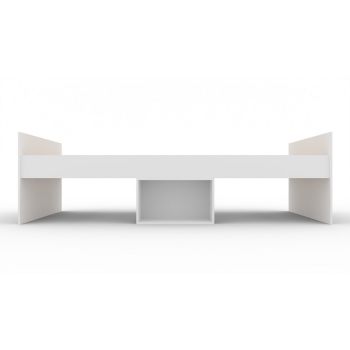 3 Feet Flash Single Cabin Bed - L196 x W95 x H50 cm - White - Assembly Required