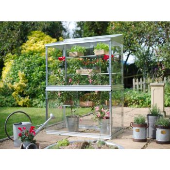 4 Feet Growhouse - Aluminium/Glass - L121 x W65 x H149 cm - Racing Green