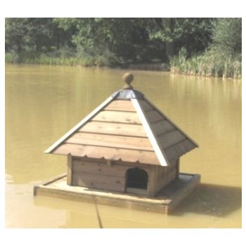 Medium Square Floating Duck House, Waterfowl Nesting Box for Pond or Lake
