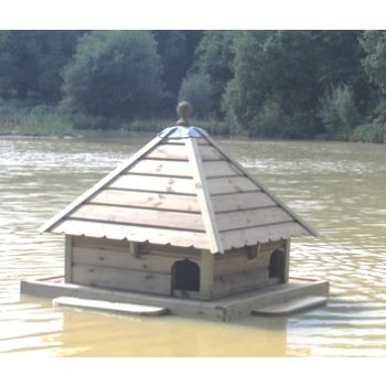 Large Square Floating Duck House, Waterfowl Nesting Box for Pond or Lake