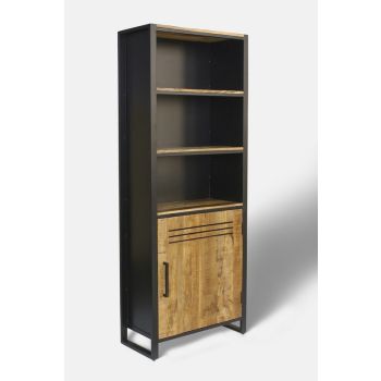 Frais Range Bookcase - Mango Wood - L35 x W73 x H190 cm - PP Sawn Finish
