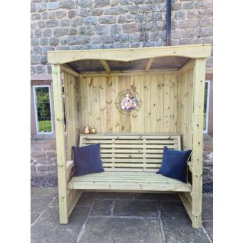 Four Seasons 3 Seater Arbour - Timber - L85 x W170 x H205 cm - Minimal Assembly Required