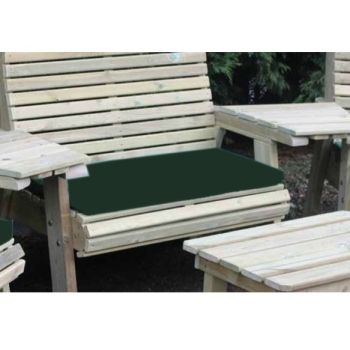 Waterproof Seat Pads - Double Green Cushion - Outdoor Cushion for Garden Furniture