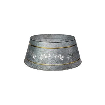 Cut Out Mistletoe Tree Skirt - Iron - L25 x W67 x H67 cm - Galvanised