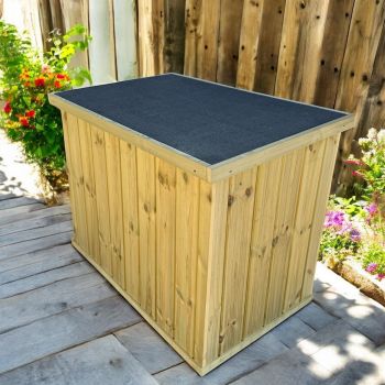 Wooden Garden Chest for Outdoor Storage - L100 x W60 x H80 cm