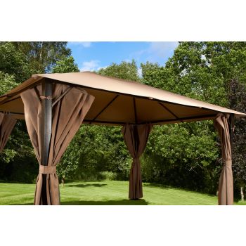 Venice Heavy Duty Square Gazebo - L210 x W210 x H260 cm - Mocha