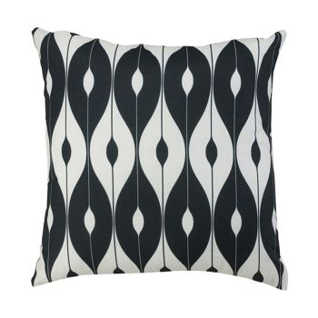 Scatter Cushion 18x18 Pattern Outdoor Garden Furniture Cushion (Pack of 4) - L46 x W46 cm - Black