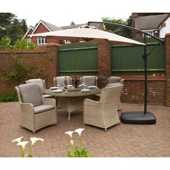 3m Cantilever Parasol - L300 x W300 cm - Mocha