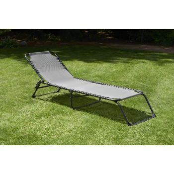 Textaline Sun Lounger Bed  - L28 x W59 x H190 cm - Grey