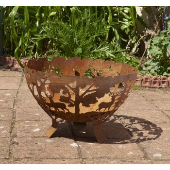 Half Ball Forest Fire Pit Half Fire Bowl - L58 x W58 x H37.5 cm