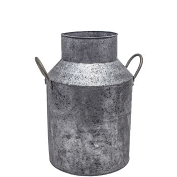 Milk Churn Planter - Iron - L33 x W28 x H43 cm - Galvanised