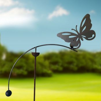 Butterfly Wind Rocker Single Bare Metal/Ready to Rust - Steel - L66 x W54 x H148.5 cm