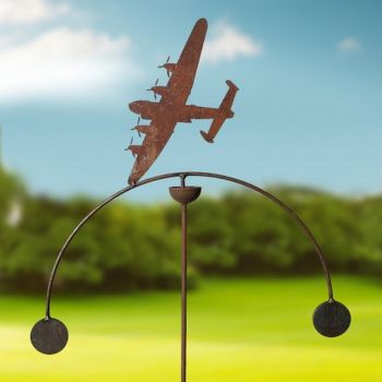 Lancaster Bomber Double Wind Rocker - W54 x H148.5 cm - Bare Metal/Ready to Rust