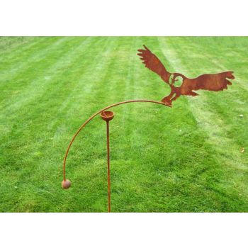Owl Wind Rocker Single Bare Metal/Ready to Rust - Steel - L66 x W54 x H148.5 cm