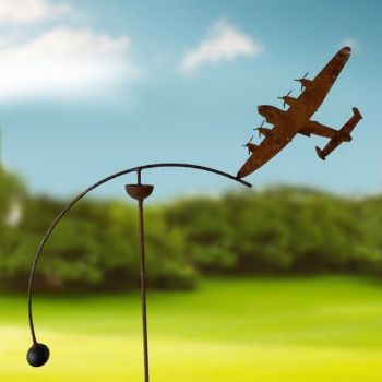 Lancaster Bomber Single Wind Rocker - W50 x H148.5 cm - Bare Metal/Ready to Rust