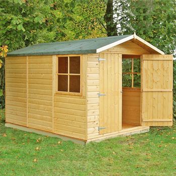 Guernsey Double Doors Tongue and Groove Garden Shed Workshop Approx 7 x 10 Feet