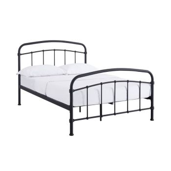 5 Feet Halston Kingsize Bed - Metal - L210 x W161 x H113 cm - Black