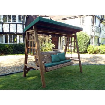 Dorset Three Seat Swing - W225 x D124 x H196 - Fully Assembled - Green
