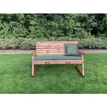 Three Seater Rocker with Green Cushion - Fully Assembled W170 x D74 x H102