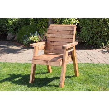 Traditional Chair - L74 x W68 x H98 cm - Redwood - Minimal Assembly Required
